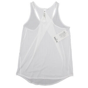 New Lululemon Size 4 Essential Tank Pleated Classic Fit Hip Length WHT White